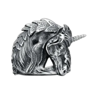 Affirmez Votre Style Avec La Chevalière Licorne! 54.4 Mm / Argent