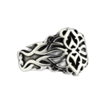Anneau En Argent Pour Homme - Bijou Vintage à Formes Géométriques - 55 Mm