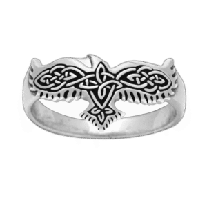 anneau homme corbeau en acier inoxydable de qualite superieure argent 57 mm roas250 889 1