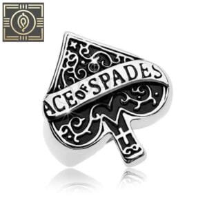 Bague Acier Ace Of Spades: Style Rock Et Tendance - 55.3 Mm / Argent