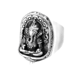 Bague Acier Ganesh: Style Unique!