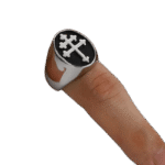 bague acier inoxydable face ronde croix de lorraine roas250 216 1