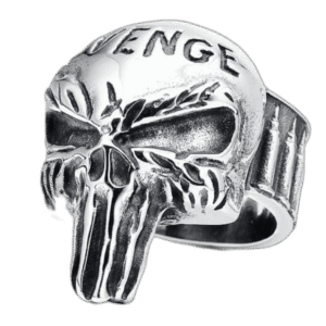 bague acier skull punisher affirmez votre personnalite argent 54 4 mm roas250 866 1