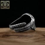 Bague Aile D’aigle En Argent Sterling 925 - Redimensionnable