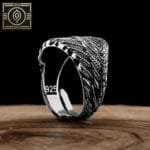 Bague Aile D’aigle En Argent Sterling 925 - Redimensionnable