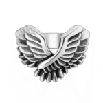Bague Aile Homme En Acier Inoxydable