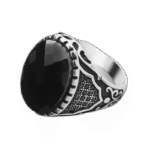 bague ancienne argent pierre noire ovale elegance classique roas300 774 1 1