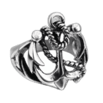 Bague Ancienne Avec Ancre Marine: Affirmez Votre Style! - 54.4 Mm / Argent