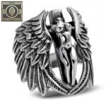 bague ange argent sterling pour look punk rock 57 2 mm roas400 277 2