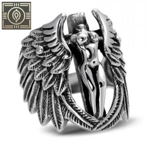bague ange argent sterling pour look punk rock 57 2 mm roas400 277 2