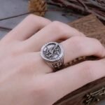 bague ange michael avec face ronde bijou protecteur en acier inoxydable roas250 506 2