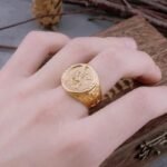 bague ange michael avec face ronde bijou protecteur en acier inoxydable roas250 919 2