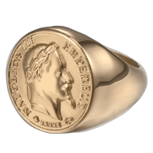 bague anneau en acier inoxydable avec piece dor de 10 francs 54mm roas300 147 1