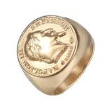 bague anneau en acier inoxydable avec piece dor de 10 francs roas300 666 1