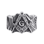 Bague Anneau Franc-maçon En Acier Métal: Joaillerie Fine Sculptée