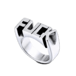 bague anneau punk rock en acier avec alphabet anglais 51 9 mm roas200 401 1