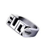 bague anneau punk rock en acier avec alphabet anglais roas200 514 1