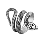 bague anneau serpent en acier inoxydable ideale pour toutes occasions modele 2 51 9 329 1