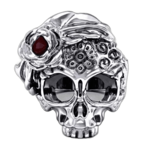Bague Anneau Tête De Mort Mexicaine Pour Femme - 51.9 Mm