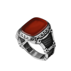 bague arabesque argent pierre rouge eclat oriental vibrante 56 mm roas300 973 1