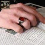 Bague Arabesque Argent Pierre Rouge: éclat Oriental Vibrante - 57 Mm