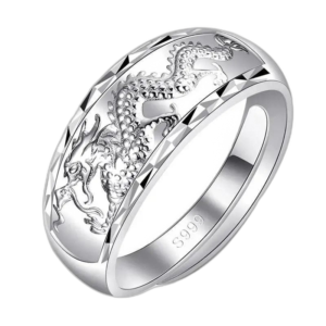 Bague Argent Dragon: L’accessoire Qui Fait Sensation！ - Redimensionnable