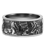 bague argent hieroglyphe egyptien unique affirmez votre style 57 2 mm roas400 910 1
