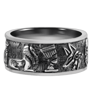 bague argent hieroglyphe egyptien unique affirmez votre style 57 2 mm roas400 910 1
