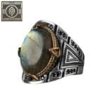 Bague Argent Labradorite Homme: élégance Et Originalité - 56 Mm