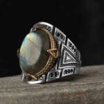 Bague Argent Labradorite Homme: élégance Et Originalité