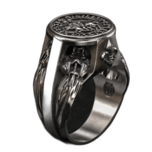 bague argent massif templiers symbole de force et luxe 54 mm roas400 303 1