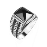 bague argent pierre noire carree elegance audacieuse roas300 491 1