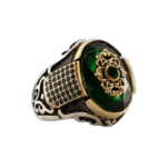 Bague Argent Zircon Vert: Luxe Et élégance - Vert / 70 Mm