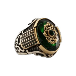 bague argent zircon vert luxe et elegance vert 70 mm roas400 779 2