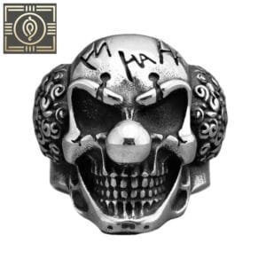 Bague Biker Clown: Audace Et Individualité - Argent / 54.4 Mm