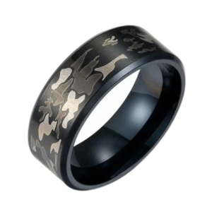 Bague Camouflage En Acier Inoxydable: L’aventure Au Doigt! - 51.9 Mm