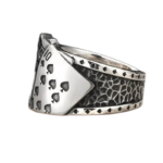 Bague Carte Poker Argent Sterling: Cadeau Original! - Redimensionnable