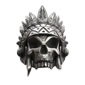 Bague Chef Indien Argent Sterling: Joaillerie Gothique De Luxe - 48.38 Mm