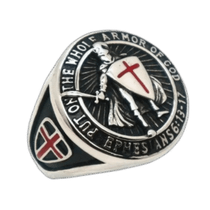 bague chevalier templier en acier avec face ronde 54 mm roas300 327 1