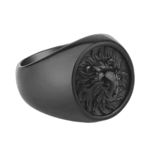 bague chevaliere acier inoxydable gravure tete de lion roas200 461 1