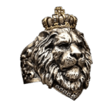 bague chevaliere acier roi lion bicolore et imposante 54 mm roas200 959 1