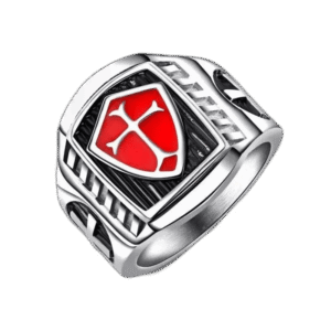 bague chevaliere acier templier symbole de force et courage 54 4 mm roas250 780 1