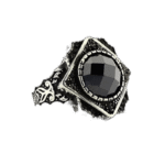 bague chevaliere argent 925 avec zircon colore noir 55 mm roas400 219 1
