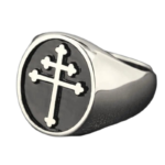 Bague Chevalière Argent Massif Avec Face Ovale Gravée - Argent / 54.4 Mm