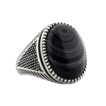 bague chevaliere argent massif avec pierre ovale en onyx elegance raffinee roas400 393 1