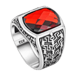 bague chevaliere argent pierre rouge luxe et elegance assures roas400 488 1