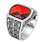 bague chevaliere argent pierre rouge luxe et elegance assures roas400 564 1