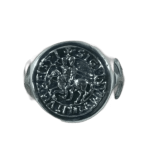 bague chevaliere argent rhodie face ronde chevalier templier 54 4 mm roas400 572 1