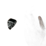 Bague Chevalière Carrée D’onyx Noire Ravissante - Redimensionnable