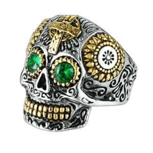 bague chevaliere crane mexicain look sublime en acier inoxydable 54 4 mm roas250 394 1